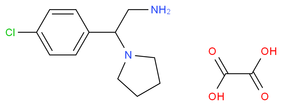 2-(4-Chloro-phenyl)-2-pyrrolidin-1-yl-ethylamine 0.5 oxalate_分子结构_CAS_)
