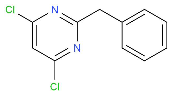 2-Benzyl-4,6-dichloropyrimidine_分子结构_CAS_3740-82-7)