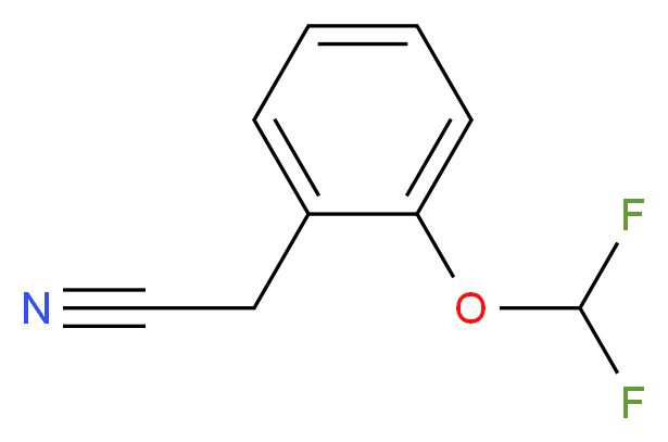 2-(Difluoromethoxy)phenylacetonitrile_分子结构_CAS_41429-22-5)