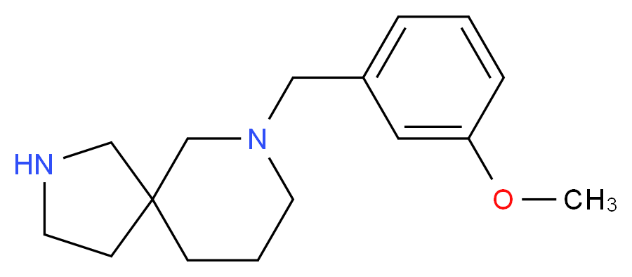 7-(3-methoxybenzyl)-2,7-diazaspiro[4.5]decane_分子结构_CAS_)