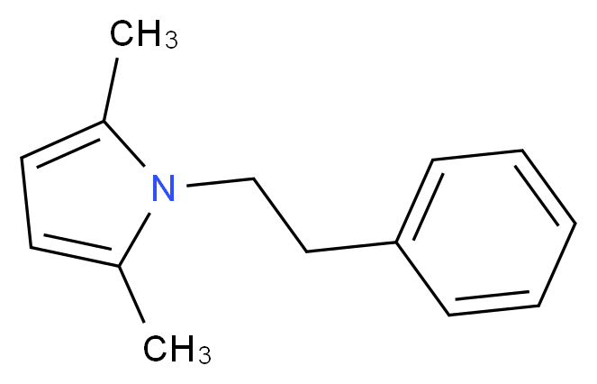 2,5-Dimethyl-1-phenethyl-1H-pyrrole_分子结构_CAS_50691-34-4)