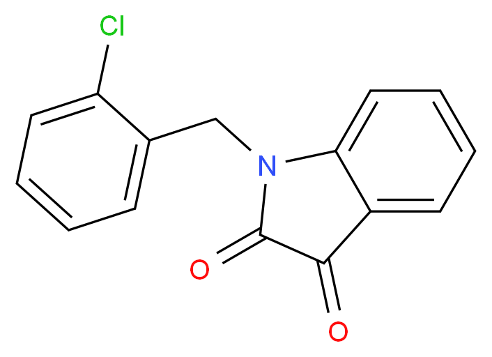 1-(2-Chloro-benzyl)-1H-indole-2,3-dione_分子结构_CAS_306279-75-4)