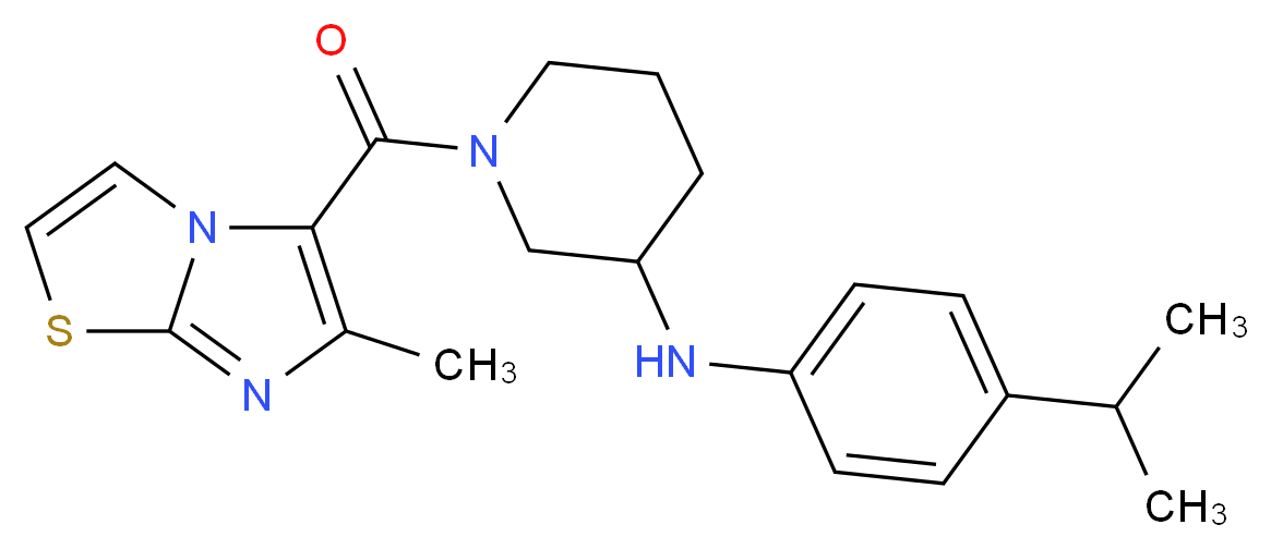N-(4-isopropylphenyl)-1-[(6-methylimidazo[2,1-b][1,3]thiazol-5-yl)carbonyl]-3-piperidinamine_分子结构_CAS_)