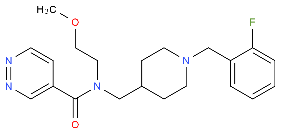N-{[1-(2-fluorobenzyl)piperidin-4-yl]methyl}-N-(2-methoxyethyl)pyridazine-4-carboxamide_分子结构_CAS_)