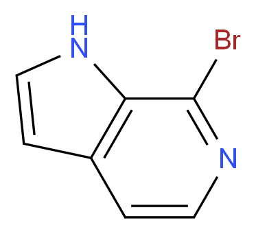 7-bromo-1H-pyrrolo[2,3-c]pyridine_分子结构_CAS_165669-35-2