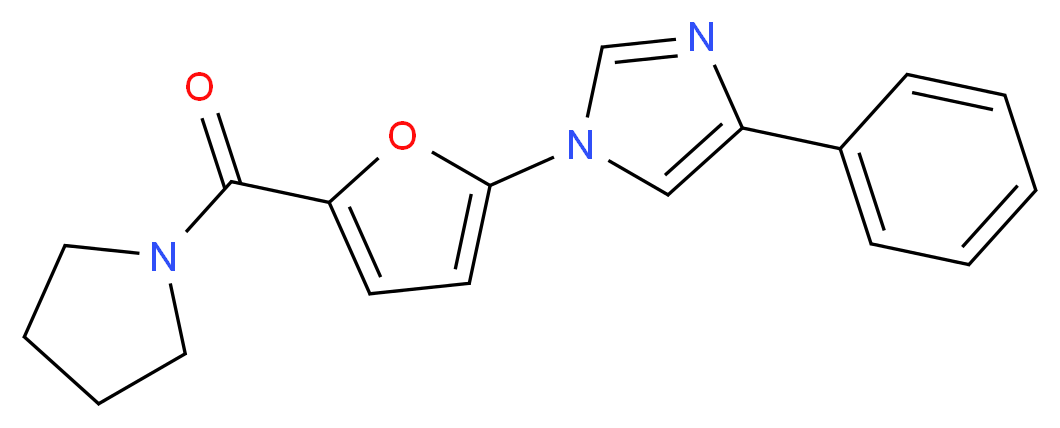 4-phenyl-1-[5-(pyrrolidin-1-ylcarbonyl)-2-furyl]-1H-imidazole_分子结构_CAS_)