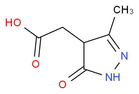 2-(3-methyl-5-oxo-4,5-dihydro-1H-pyrazol-4-yl)acetic acid_分子结构_CAS_915919-78-7