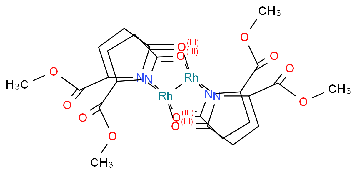 3,10,16,22-tetramethyl 7λ<sup>3</sup>,14λ<sup>3</sup>,20λ<sup>3</sup>,26λ<sup>3</sup>-tetraoxa-2,9,15,21-tetraaza-1,8-dirhodaoctacyclo[6.6.6.6<sup>1</sup>,<sup>8</sup>.0<sup>1</sup>,<sup>8</sup>.0<sup>2</sup>,<sup>6</sup>.0<sup>9</sup>,<sup>1</sup><sup>3</sup>.0<sup>1</sup><sup>5</sup>,<sup>1</sup><sup>9</sup>.0<sup>2</sup><sup>1</sup>,<sup>2</sup><sup>5</sup>]hexacosa-6,13,19,25-tetraene-3,10,16,22-tetracarboxylate_分子结构_CAS_132435-65-5