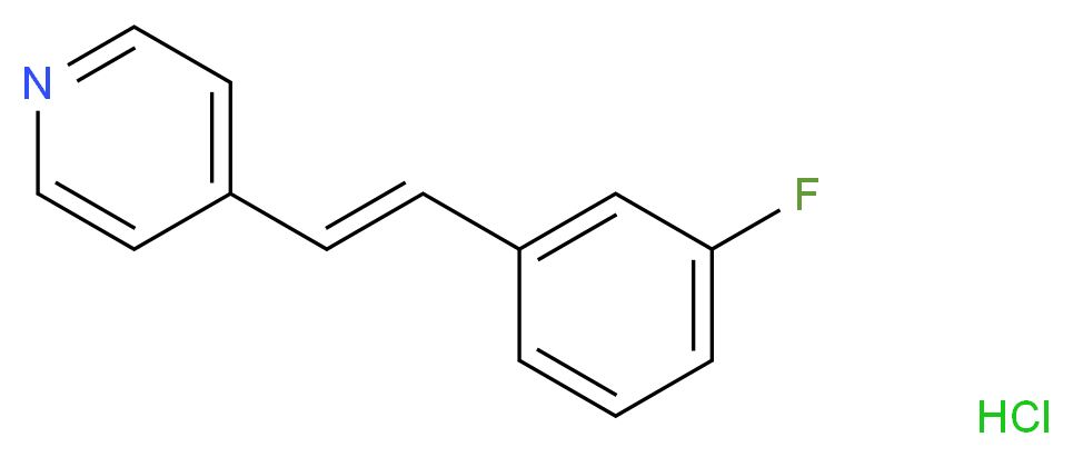 4-[(E)-2-(3-Fluorophenyl)vinyl]pyridine hydrochloride_分子结构_CAS_)