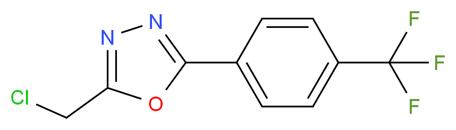 2-(Chloromethyl)-5-[4-(trifluoromethyl)phenyl]-1,3,4-oxadiazole 95%_分子结构_CAS_)