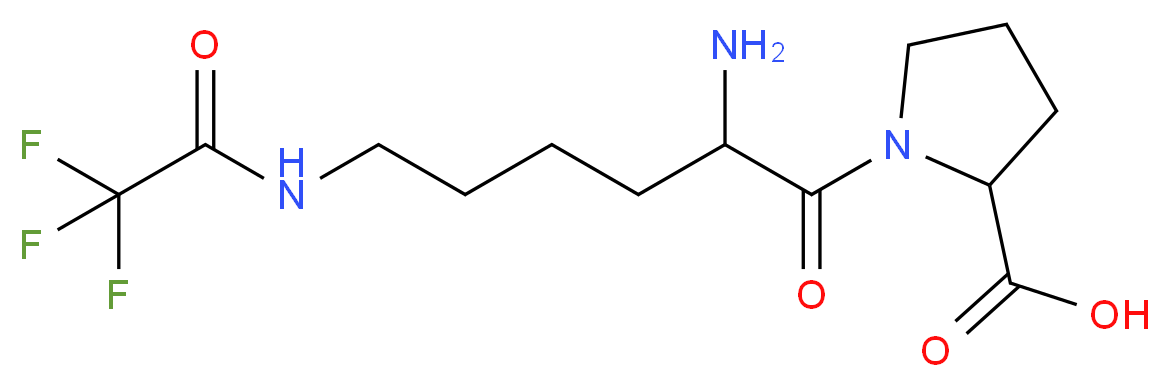 1-[2-amino-6-(trifluoroacetamido)hexanoyl]pyrrolidine-2-carboxylic acid_分子结构_CAS_103300-89-6