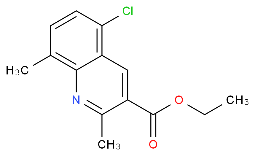 ethyl 5-chloro-2,8-dimethylquinoline-3-carboxylate_分子结构_CAS_948294-10-8