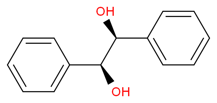 (1S,2S)-1,2-diphenylethane-1,2-diol_分子结构_CAS_2325-10-2