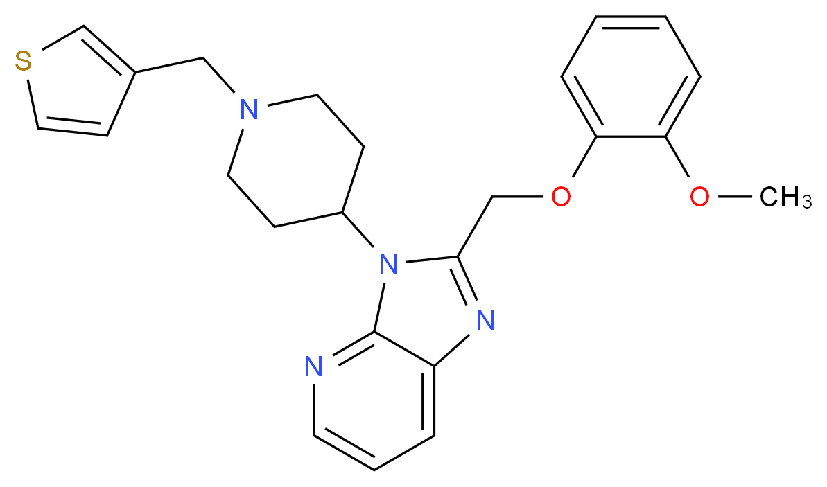 2-[(2-methoxyphenoxy)methyl]-3-[1-(3-thienylmethyl)-4-piperidinyl]-3H-imidazo[4,5-b]pyridine_分子结构_CAS_)