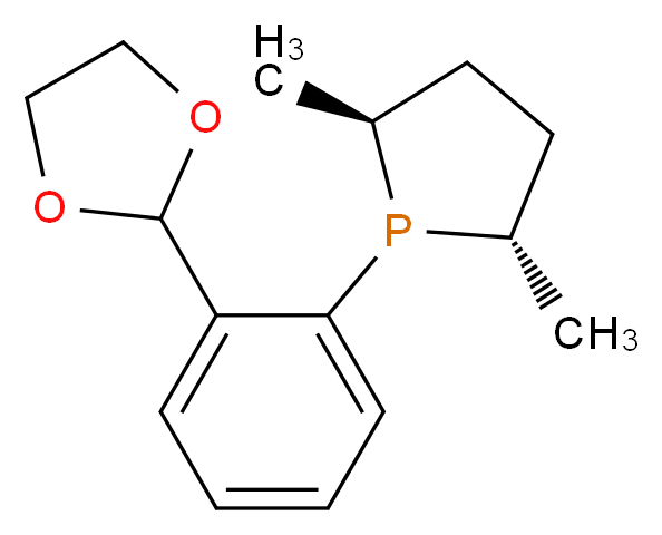 (2S,5S)-1-[2-(1,3-dioxolan-2-yl)phenyl]-2,5-dimethylphospholane_分子结构_CAS_695816-47-8