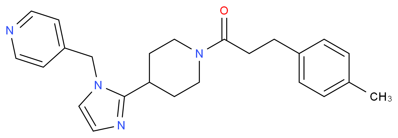 4-[(2-{1-[3-(4-methylphenyl)propanoyl]piperidin-4-yl}-1H-imidazol-1-yl)methyl]pyridine_分子结构_CAS_)
