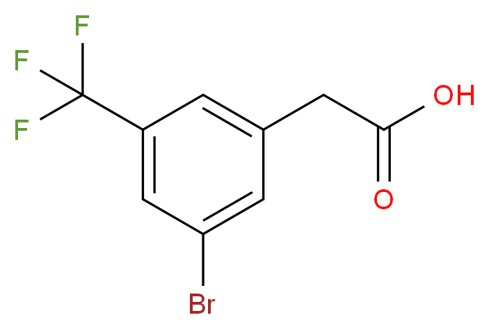 3-Bromo-5-(trifluoromethyl)phenylacetic acid_分子结构_CAS_1161362-01-1)