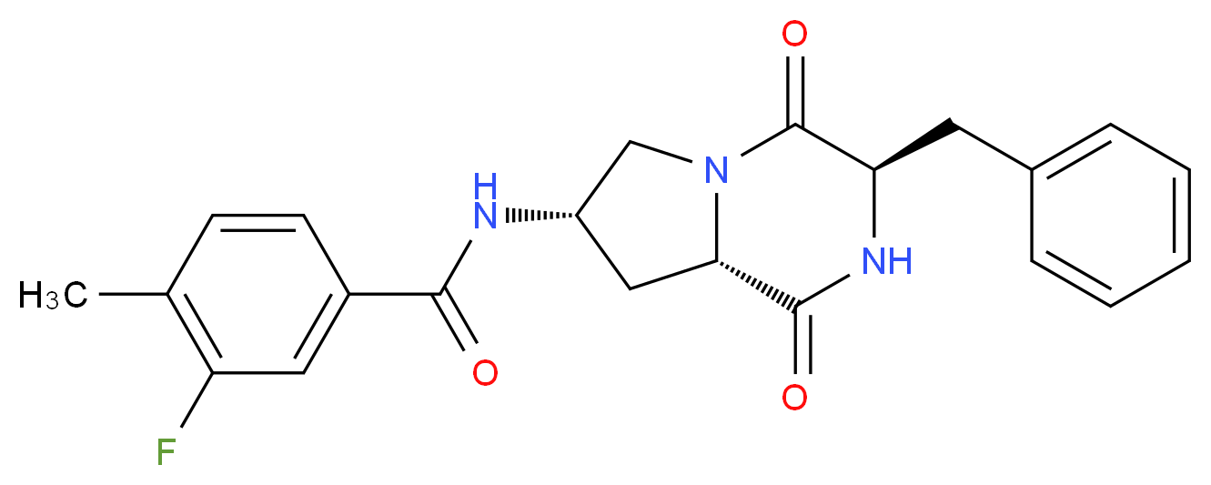 N-[(3R,7S,8aS)-3-benzyl-1,4-dioxooctahydropyrrolo[1,2-a]pyrazin-7-yl]-3-fluoro-4-methylbenzamide_分子结构_CAS_)