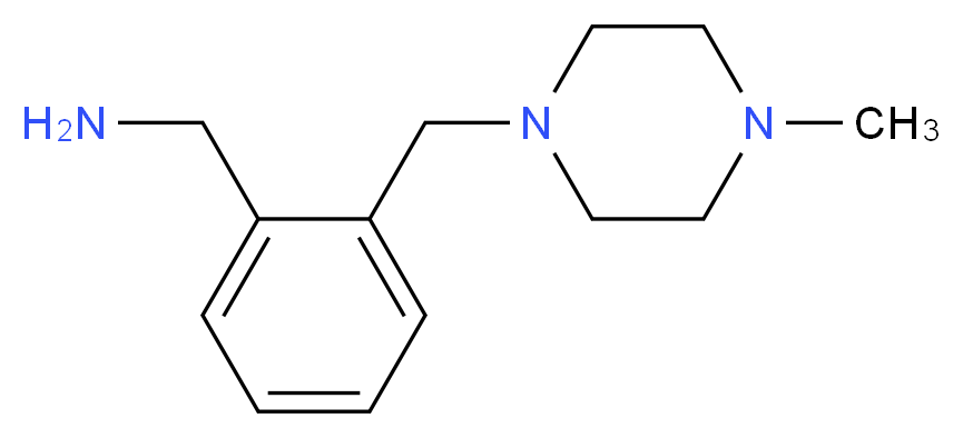 2-(4-Methylpiperazin-1-ylmethyl)benzylamine_分子结构_CAS_879896-50-1)