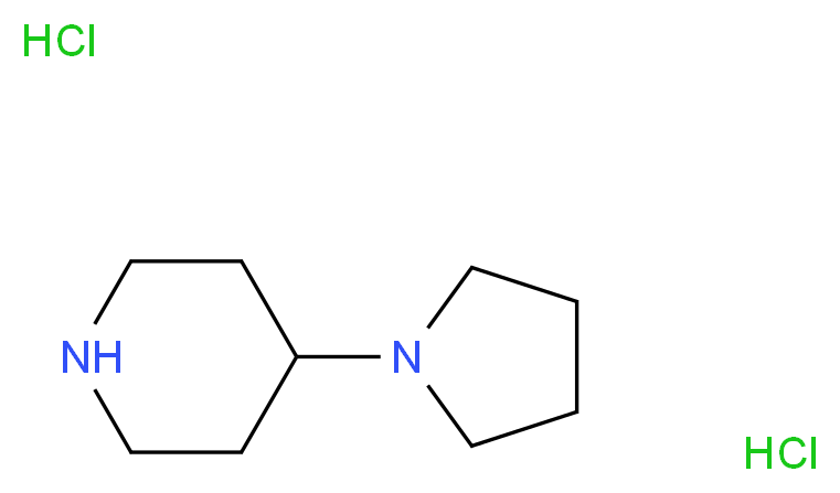 4-(1-Pyrrolidinyl)piperidine dihydrochloride_分子结构_CAS_5004-07-9)