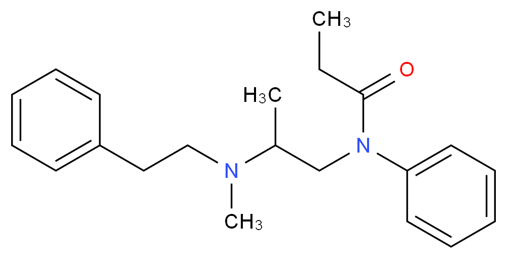 N-{2-[methyl(2-phenylethyl)amino]propyl}-N-phenylpropanamide_分子结构_CAS_552-25-0