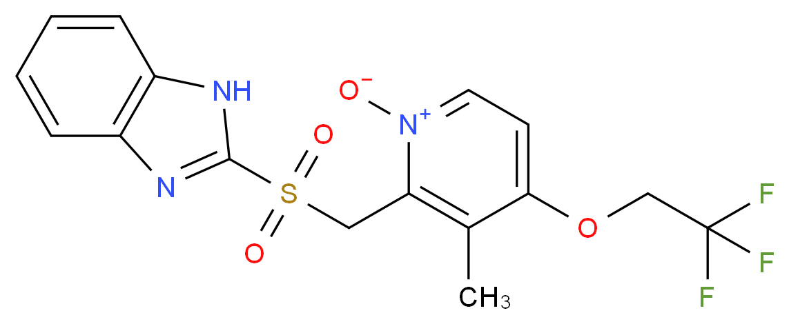 2-[(1H-1,3-benzodiazole-2-sulfonyl)methyl]-3-methyl-4-(2,2,2-trifluoroethoxy)pyridin-1-ium-1-olate_分子结构_CAS_953787-54-7