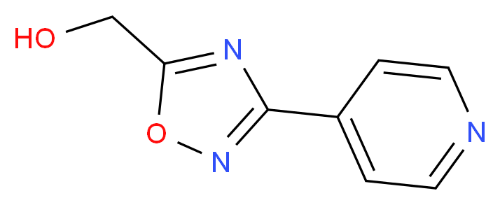 [3-(pyridin-4-yl)-1,2,4-oxadiazol-5-yl]methanol_分子结构_CAS_857653-94-2