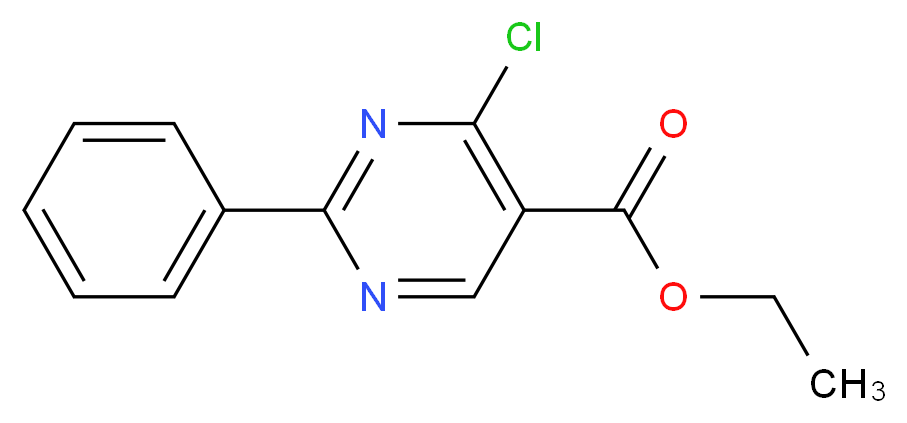 Ethyl 4-chloro-2-phenyl-5-pyrimidinecarboxylate_分子结构_CAS_24755-82-6)