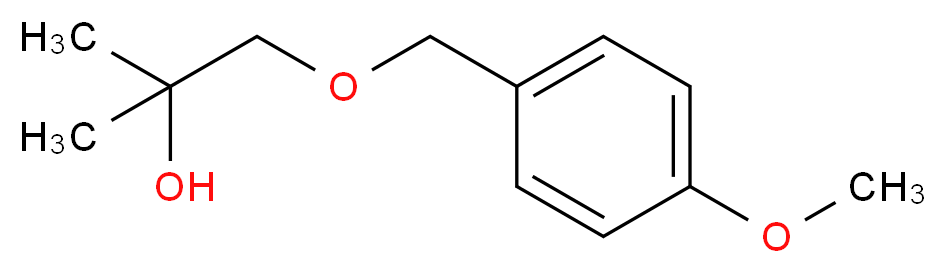 2-Methyl-1-(4-methoxyphenyl)methoxy-2-propanol_分子结构_CAS_154044-75-4)