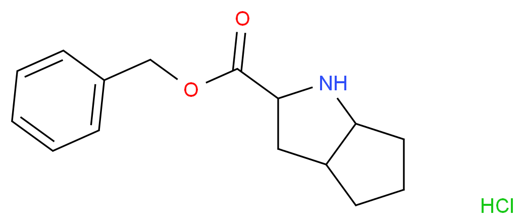 2-氮杂双环[3.3.0]辛烷-3-羧酸苄酯 盐酸盐_分子结构_CAS_93779-29-4)