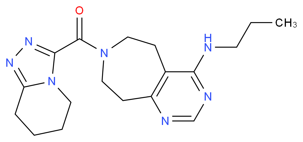 N-propyl-7-(5,6,7,8-tetrahydro[1,2,4]triazolo[4,3-a]pyridin-3-ylcarbonyl)-6,7,8,9-tetrahydro-5H-pyrimido[4,5-d]azepin-4-amine_分子结构_CAS_)