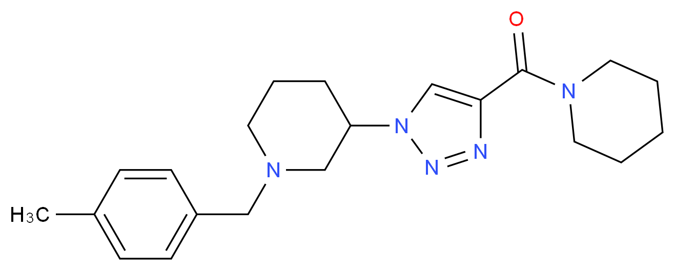1-(4-methylbenzyl)-3-[4-(1-piperidinylcarbonyl)-1H-1,2,3-triazol-1-yl]piperidine_分子结构_CAS_)