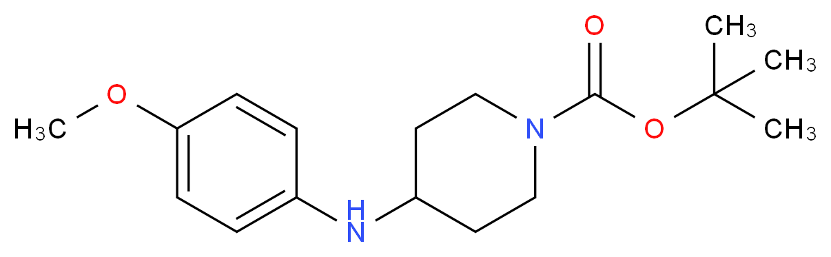 tert-butyl 4-[(4-methoxyphenyl)amino]piperidine-1-carboxylate_分子结构_CAS_306934-84-9