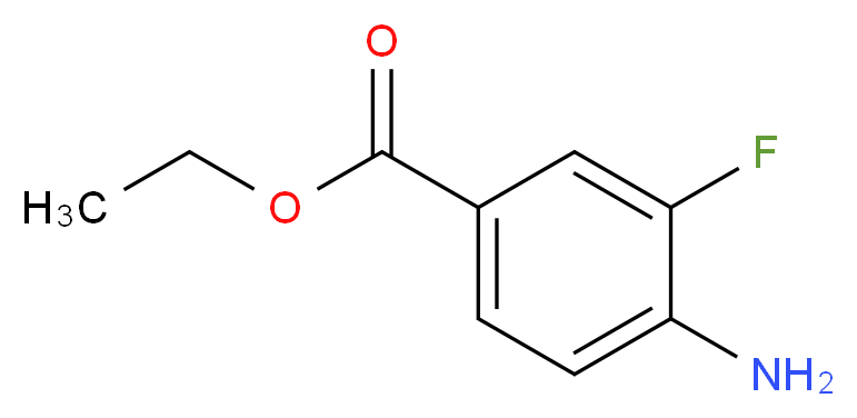 ethyl 4-amino-3-fluorobenzoate_分子结构_CAS_73792-12-8