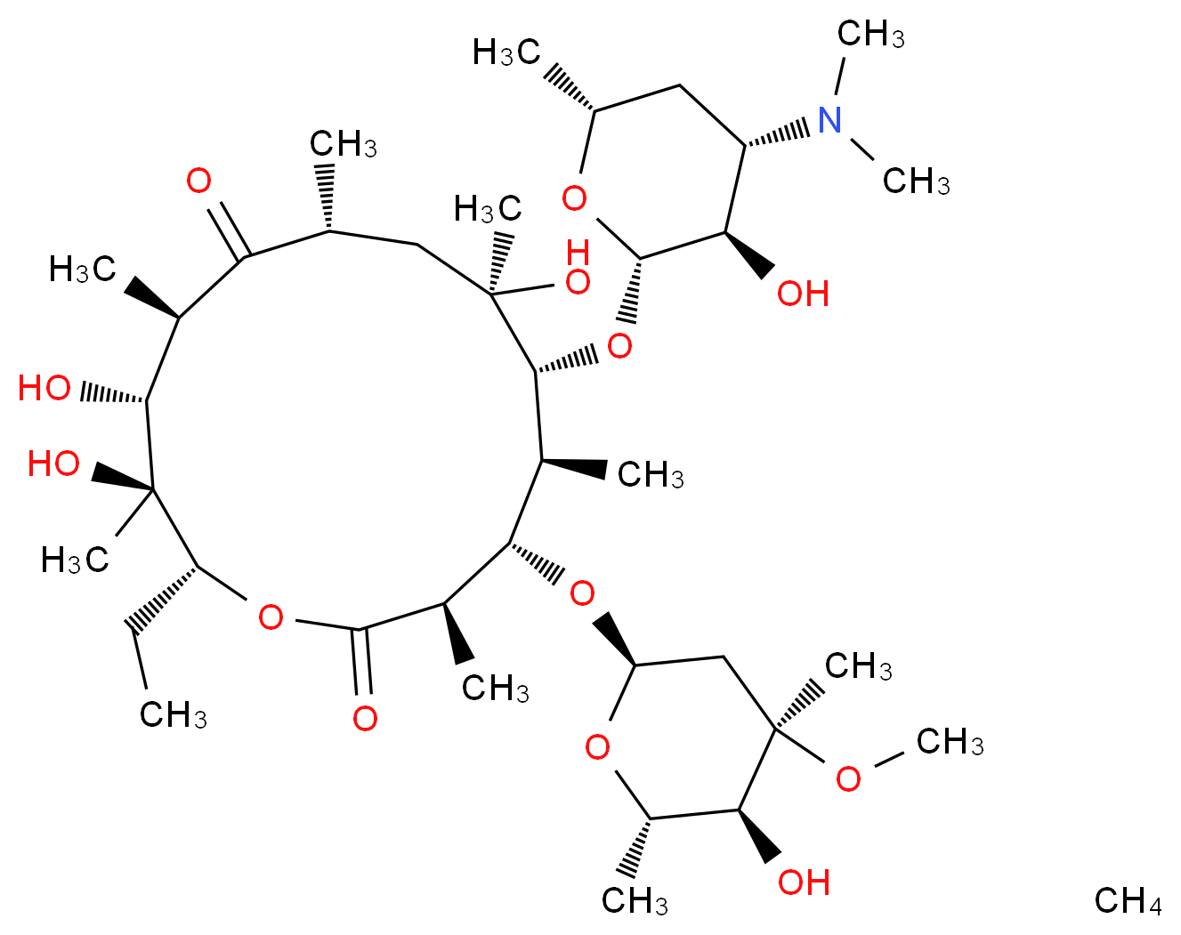 Erythromycin Stearate_分子结构_CAS_643-22-1)