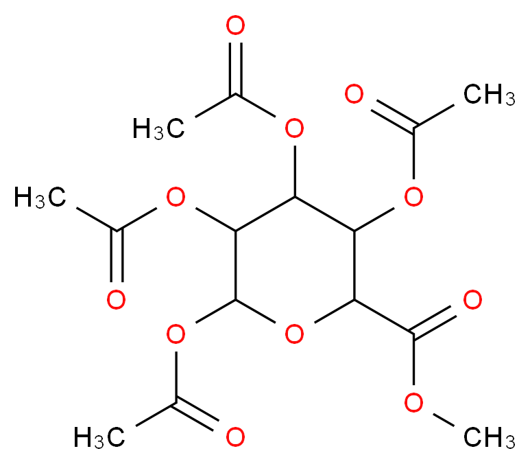 methyl 3,4,5,6-tetrakis(acetyloxy)oxane-2-carboxylate_分子结构_CAS_7355-18-2