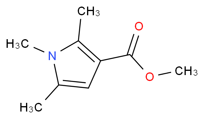 1,2,5-三甲基-1H-吡咯-3-羧酸甲酯_分子结构_CAS_14186-50-6)