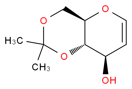 (4aR,8R,8aS)-2,2-dimethyl-2H,4H,4aH,8H,8aH-pyrano[3,2-d][1,3]dioxin-8-ol_分子结构_CAS_51450-36-3