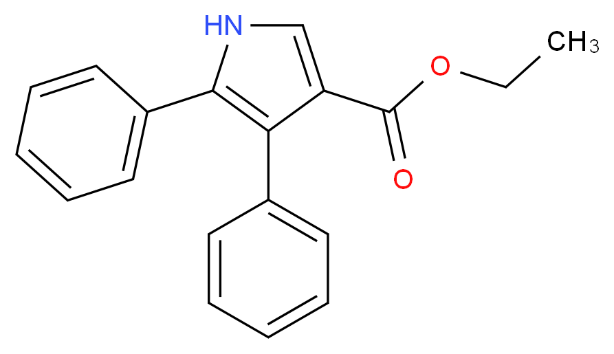 ethyl 4,5-diphenyl-1H-pyrrole-3-carboxylate_分子结构_CAS_73799-68-5