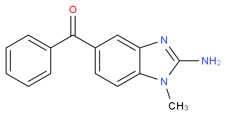 5-benzoyl-1-methyl-1H-1,3-benzodiazol-2-amine_分子结构_CAS_66066-76-0