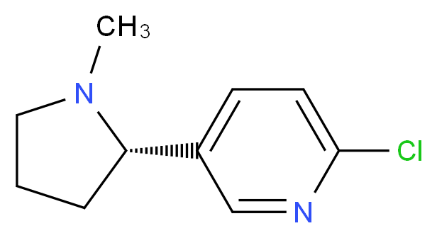 2-chloro-5-[(2S)-1-methylpyrrolidin-2-yl]pyridine_分子结构_CAS_112091-17-5