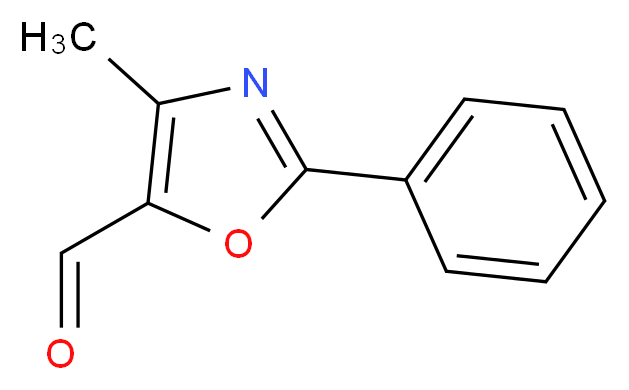 4-methyl-2-phenyl-1,3-oxazole-5-carbaldehyde_分子结构_CAS_953408-85-0