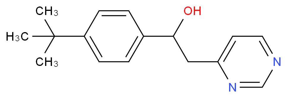 1-(4-tert-Butylphenyl)-2-(pyrimidin-4-yl)ethanol_分子结构_CAS_849021-31-4)