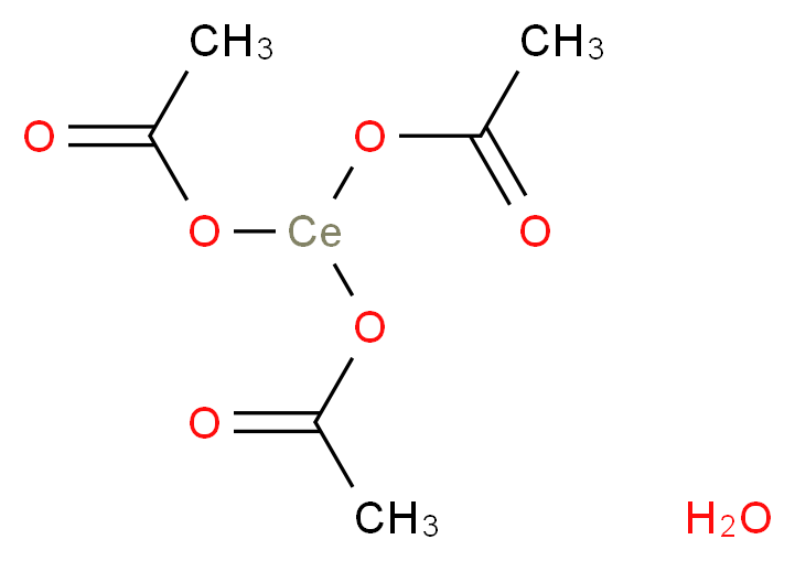 醋酸铈(III) 水合物_分子结构_CAS_206996-60-3)