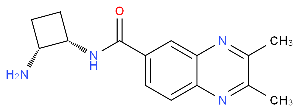 N-[(1S*,2R*)-2-aminocyclobutyl]-2,3-dimethyl-6-quinoxalinecarboxamide_分子结构_CAS_)