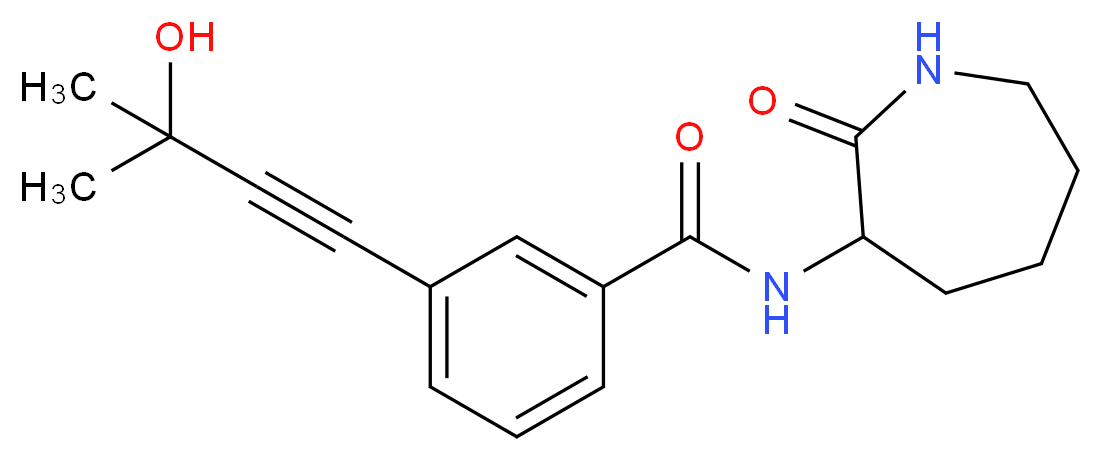 3-(3-hydroxy-3-methylbut-1-yn-1-yl)-N-(2-oxoazepan-3-yl)benzamide_分子结构_CAS_)