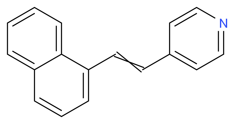 4-[2-(naphthalen-1-yl)ethenyl]pyridine_分子结构_CAS_16375-56-7