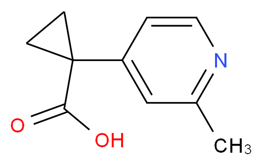 1-(2-methylpyridin-4-yl)cyclopropanecarboxylic acid_分子结构_CAS_1060806-15-6)