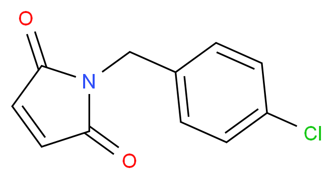 1-(4-Chloro-benzyl)-pyrrole-2,5-dione_分子结构_CAS_34569-29-4)