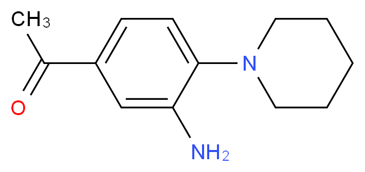 1-[3-amino-4-(piperidin-1-yl)phenyl]ethan-1-one_分子结构_CAS_30877-81-7